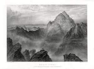 Monte Sinaí: Jebel Musa visto desde Jebel Katharina, 1887 de W. Forrest