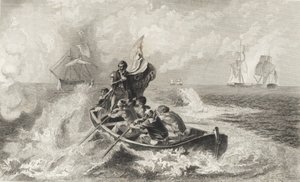 Batalla del Lago Erie (litografía) de John Ward Dunsmore