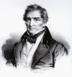 Retrato de Francois Joseph Victor Broussais (1772-1838), médico francés (grabado) de John Ward Dunsmore