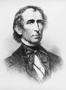 Retrato de John Tyler (1790-1862), abogado y político estadounidense que se desempeñó como el 10º Presidente de los Estados Unidos de 1841 a 1845, grabado después de un daguerrotipo de John Ward Dunsmore