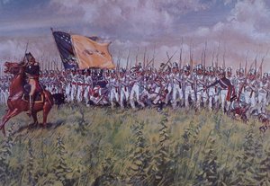La Batalla de Chippawa (litografía en color) de John Ward Dunsmore
