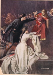 Hamlet obliga al Rey a beber veneno, de 