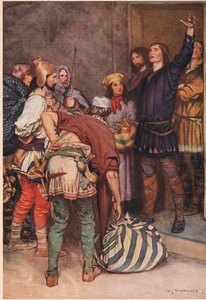 Hamlet da la bienvenida a los actores itinerantes a Elsinore, de 
