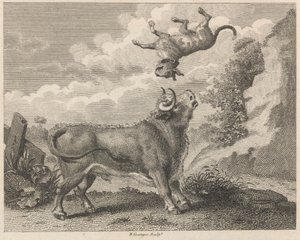 El toro y el mastín de W. Grainger