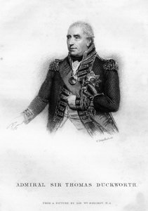 Sir John Thomas Duckworth 1747-1817, oficial naval británico, 1837 de W. Greatbatch