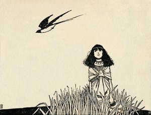 Ella entendía el lenguaje de los pájaros, c1930 de William Heath Robinson