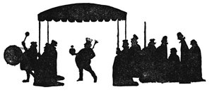 Así que ahora el emperador caminaba bajo su alto dosel de William Heath Robinson