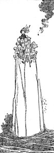 Solo había espacio para ella y ellos, c. 1930 de William Heath Robinson