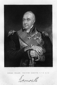 Almirante Edward Pellew 1757-1833, 1er Vizconde Exmouth, 1837 de W. Holl
