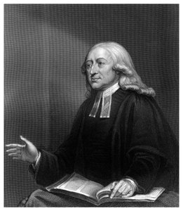 John Wesley, predicador inconformista inglés del siglo XVIII de W. Holl