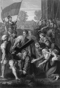 La Caída en el Camino al Calvario, c. 1820s de W. Holl