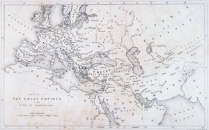 Los grandes imperios en la época de Carlomagno, c.1850 de W Hughes