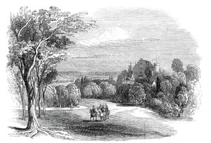 Schloss Rosenau, cerca de Coburg - del dibujo de Su Alteza Real el Príncipe Alberto, 1845 de W. J. Linton