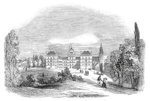 El Palacio de Ehrenburg, en Coburg - del dibujo de Su Alteza Real el Príncipe Alberto de W. J. Linton