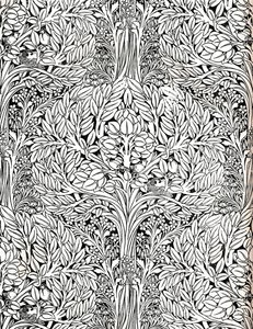 Papel tapiz, impreso en color al temple. Diseñado por H. Wilson, 1893 de W Jackson