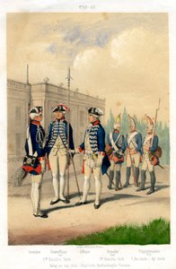 Uniformes militares alemanes, 1740-1786, siglo XIX de W Korn