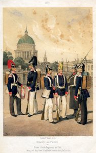 Granaderos y fusileros del ejército prusiano, 1857 de W Korn