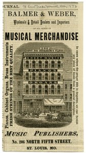 Balmer y Weber, mayoristas y minoristas de mercancías musicales, 206 North Fourth Street de W. Mackwitz