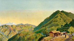 El Retiro, Mushobra, Hogar del General Roberts en las Colinas Cerca de Simla, 1850s, 1901 de W McCracken