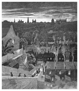Una vista de Sídney desde Darlinghurst, Nueva Gales del Sur, Australia, 1886