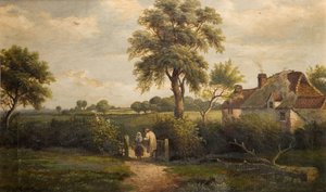Escena de cabaña, Marston Green de W P Cartwright