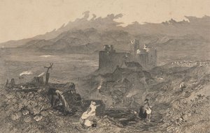 Castillo de Harlech, norte de Gales de W. R. Smith