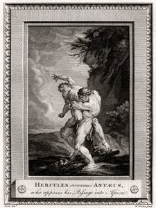 Hércules vence a Anteo, quien se opone a su paso hacia África, 1775