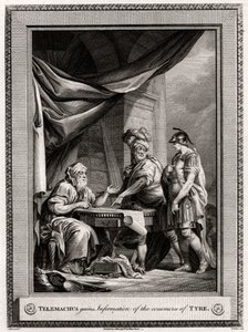 Telémaco obtiene información sobre el comercio de Tiro, 1775 de W. Walker