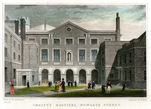 Escuela del Hospital de Cristo, Newgate Street, Ciudad de Londres, 1831 de W. Wallis
