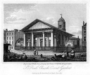 Iglesia de San Pablo, Covent Garden, Westminster, Londres, 1817 de W. Wallis