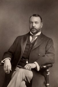 "Sydney Grundy (1848-1914) Dramaturgo y abogado inglés. Autor de numerosas obras, principalmente comedias y farsas. (woodburytype) de W. and D. (after) Downey