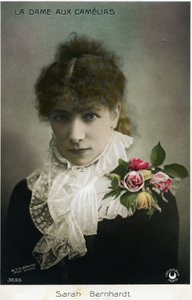 Henriette Rosine Bernard alias Sarah Bernhardt (1844-1923) como “La dama de las camelias” de Alexandre Dumas Jr. (foto) de W. and D. Downey