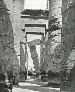 Columnas del Salón Hipóstilo, Karnak, Egipto, 1895