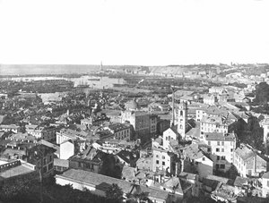 Vista general de la ciudad de Génova, Italia, 1895 de W and S Ltd