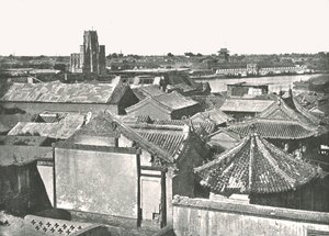 Vista general mostrando las ruinas de la Catedral, Tien-Tsin, China, 1895 de W and S Ltd