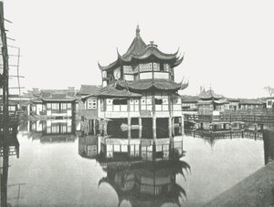 Uno de los jardines de té públicos, Shanghái, China, 1895 de W and S Ltd