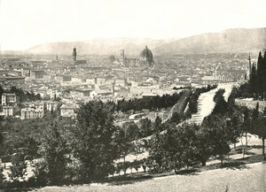 Panorama de la ciudad de Florencia, Italia, 1895 de W and S Ltd