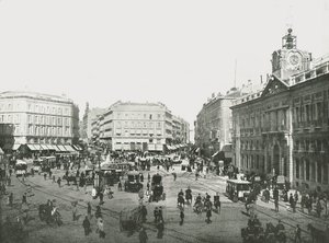 La Puerta del Sol, Madrid, España, 1895 de W and S Ltd