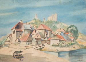 Vista de Kazimierz nad Wisłą de Władysław Skoczylas