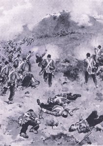 Asalto al Redan, ilustración de British Battles on Land and Sea, 1915