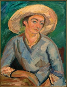 Mujer con sombrero (Oda Rösler) de Waldemar Rosler