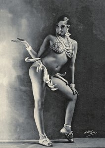 Josephine Baker con su famoso traje de Banana c.1927 (foto b/n) de Walery
