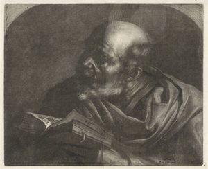 Hombre calvo Eruditos o filósofos (título de la serie) de Wallerant Vaillant