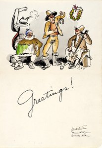 Felicitaciones de Navidad 1934 de Walt Kuhn