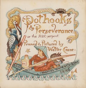Ilustración para Pothooks and Perseverance de Walter Crane (litografía en color) de Walter (after) Crane