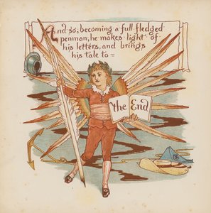 Ilustración para Pothooks and Perseverance de Walter Crane (litografía en color)