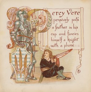 Ilustración para Pothooks and Perseverance de Walter Crane (litografía en color)