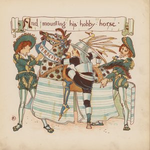 Ilustración para Pothooks and Perseverance de Walter Crane (litografía en color)