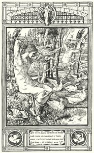 La Niña de los Gansos (grabado) de Walter (after) Crane