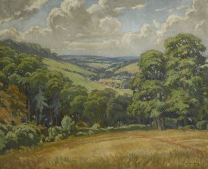 Devon Scene, Near Widdecombe Moor, c.1949 (óleo sobre lienzo) de Walter Ashworth